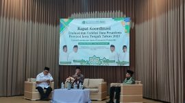 Kantor Kementerian Agama Kabupaten Wonosobo menggelar Rapat Koordinasi Evaluasi dan Validasi Data Pesantren pada Rabu (26/11/2025) di Aroma Resto.