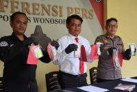 Pers rilis pengungkapan sindikat Pencurian Emas oleh Polres Wonosobo.