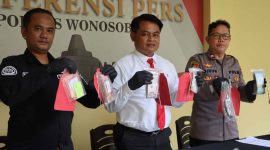 Pers rilis pengungkapan sindikat Pencurian Emas oleh Polres Wonosobo.