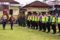 Ratusan personil Polres Wonosobo siap amankan malam pergantian tahun baru.