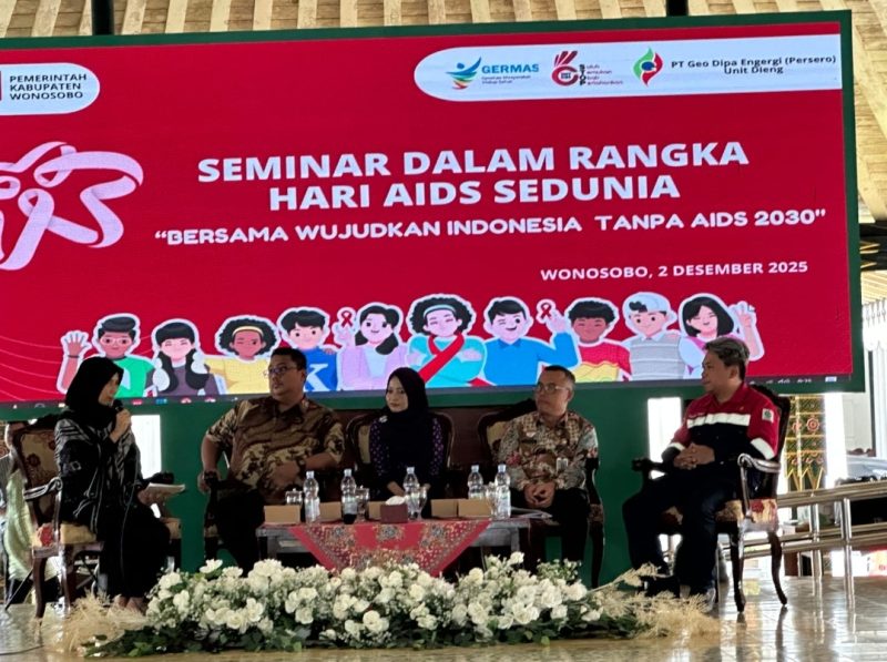 Seminar Peringatan Hari AIDS Sedunia (HAS) 2025 yang digelar di Pendopo Bupati, Selasa (2/12/2025).