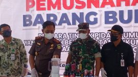 Pumusnahan barang bukti kasus pidana oleh Kejaksaan Negeri Wonosobo.