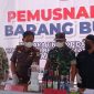 Pumusnahan barang bukti kasus pidana oleh Kejaksaan Negeri Wonosobo.