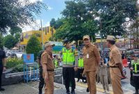 Bupati Wonosobo, Afif Nurhidayat bersama jajaran Forkopimda mengecek sejumlah posko pengamanan Nataru.