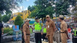 Bupati Wonosobo, Afif Nurhidayat bersama jajaran Forkopimda mengecek sejumlah posko pengamanan Nataru.