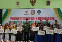 Sebanyak 60 siswa SD dan MI di Desa Mergosari, Kecamatan Sukoharjo, Kabupaten Wonosobo, menerima bantuan pendidikan dari UPZ/BAZDES, Kamis (15/1/2025).