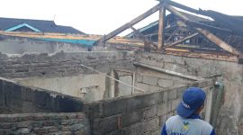 Kondisi rumah di Dusun Keseneng, Desa Keseneng, Kecamatan Mojotengah, setelah terbakar, Sabtu (17/1) pagi.