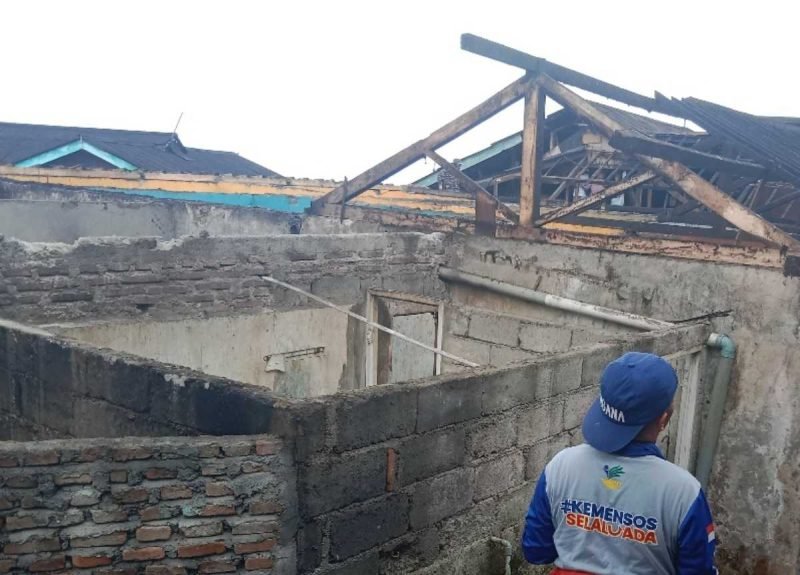 Kondisi rumah di Dusun Keseneng, Desa Keseneng, Kecamatan Mojotengah, setelah terbakar, Sabtu (17/1) pagi.