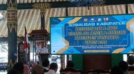 Acara sosialisasi kegiatan DAK dan APBD bidang air minum dan sanitasi Kabupaten Wonosobo Tahun 2026.