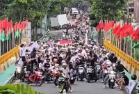 Potongan video viral pelajar di Wonosobo menutup jalan raya saat konvoi.