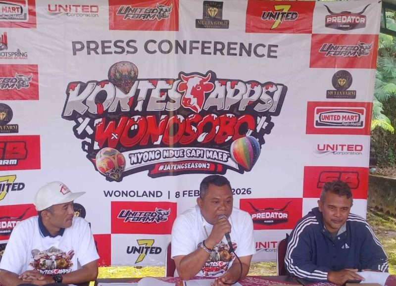 Konferensi Pers Kontes Sapi Nasional 2026 akan digelar di Wonoland, Kabupaten Wonosobo.