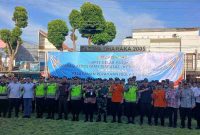 Apel gelar pasukan yang digelar di Mapolres Wonosobo, Kamis (12/3/2026).