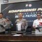 Polres Wonosobo menggelar pers rilis kasus begal payudara.