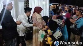 Bupati Wonosobo, Afif Nurhidayat menyambut jemaah haji asal Wonosobo 