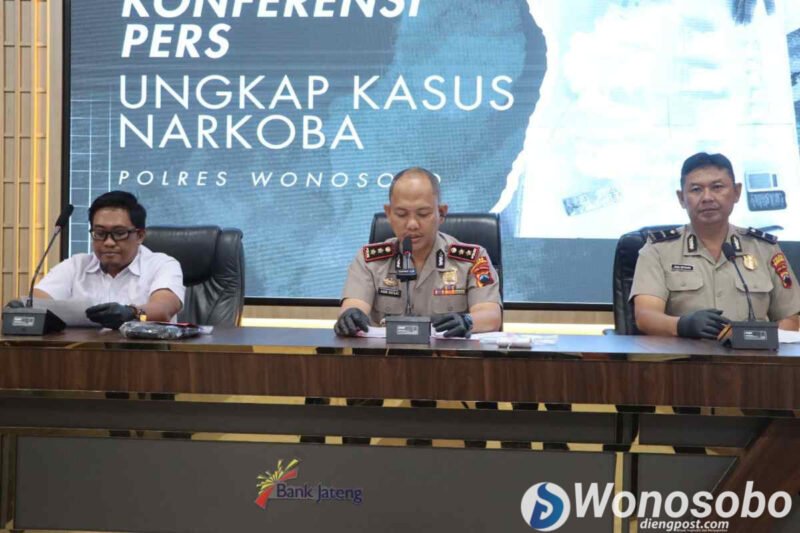 Pers rilis kasus peredaran tembakau sintetis di wilayah Wonosobo.