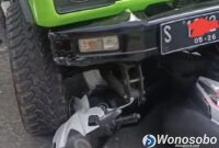Mobil jeep wisata terlibat kecelakaan di wilayah Menjer, Garung, Wonosobo.