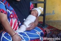 Bayi asal Desa Jolontoro, Kecamatan Sapuran, Kabupaten Wonosobo yang diberi nama 'MBG'.