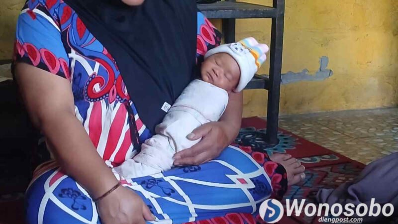 Bayi asal Desa Jolontoro, Kecamatan Sapuran, Kabupaten Wonosobo yang diberi nama 'MBG'.