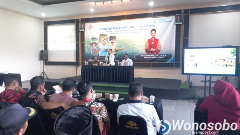 Sosialisasi program perlindungan pekerja bukan penerima upah di Kabupaten Wonosobo.