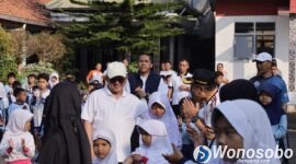  Mendikdasmen kunjungi SDN 3 Kertek Wonosobo pada Sabtu (15/8/2026).
